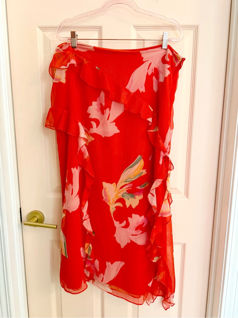 Red orange future collective skirt